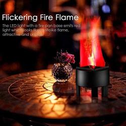 3D LED Fake Fire Flame Lights, 2-Pack 110V Flickering Fire Flame Electronic Flame Night Light Props Simulated Flame Lamp Props for Halloween Christmas Indoor Party Campfire Lamps Decoration