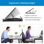 HUANUO Adjustable Laptop Stand Riser for Desk, Fits Up to 15.6 inch Notebook, Mesh Ventilated Laptop Cooling Stand with 8 Tilt Levels