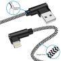 90 Degree iPhone Charger 10ft Lightning Cable Right Angle iPhone Cable 3 Pack Quick&Fast Charging Nylon Braided Charger Cord Compatible with iPhone 12 11 Xs MAX XR X 8 7 6s Plus