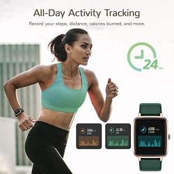 Letsfit Smart Watch, Fitness Tracker with Heart Rate Monitor, Activity Tracker with 1.3 Inch Touch Screen, IP68 Waterproof Pedometer Smartwatch with Sleep Monitor, Step Counter for Women and Men