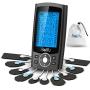 Belifu Dual Channel TENS EMS Unit 24 Modes Muscle Stimulator for Pain Relief Therapy, Electronic Pulse Massager Muscle Massager with 10 Pads, Dust-Proof Drawstring Storage Bag，Fastening Cable Ties…