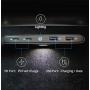 CHNFUWEI Model 3 / Y USB Hub with USB-C and USB-A Connectors, and Multi-Function Include Touch Light, Compatible for Tesla Model 3 / Model Y (Not Fit Tesla Model 3 Produced After 2021 and Not Model Y)