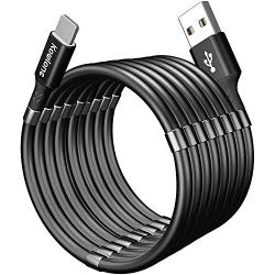 Magnetic Phone Charging Cable,(1.8M/6FT) Super Organized USB Fast Charging Cord Self Winding Wire Portable Storage 360 Degree Coiling Magnets Retractable Compatible with i-Products