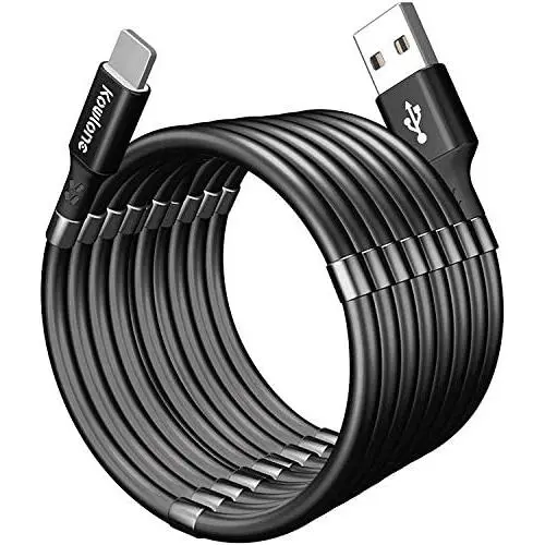 Magnetic Phone Charging Cable Super Organized USB Charge Cord Self Winding Wire Portable Storage 360 Degree Coiling Magnets Retractable Compatible with i-Products(1.8M/6FT) Magnetic Phone Charging Cable Super Organized USB Charge Cord Self Winding Wire Portable Storage 360 Degree Coiling Magnets Retractable Compatible with i-Products(1.8M/6FT)