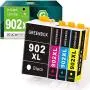 GREENBOX Compatible Ink Cartridges Replacement for HP 902XL 902 XL for Hp OfficeJet Pro 6978 6968 6958 6962 6960 6970 6979 6950 6951 6954 6975 Printer (1 Black 1 Cyan 1 Magenta 1 Yellow)