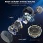 TOZO T12 Wireless Earbuds Bluetooth Headphones Premium Fidelity Sound Quality Wireless Charging Case Digital LED Intelligence Display IPX8 Waterproof Earphones Built-in Mic Headset for Sport Blue