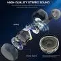 TOZO T12 Wireless Earbuds Bluetooth Headphones Premium Fidelity Sound Quality Wireless Charging Case Digital LED Intelligence Display IPX8 Waterproof Earphones Built-in Mic Headset for Sport Blue