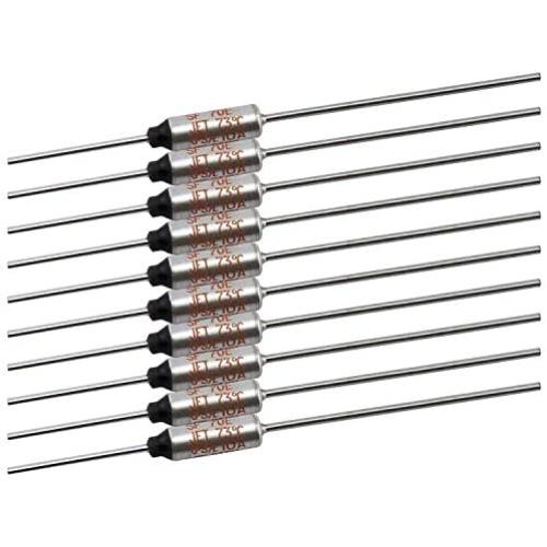 TOTOT 10pcs SF70E-73 Degree Metal Thermal Cutoffs Thermal Fuse 10A 250V for Motor Transformer Electric Industrial Home Appliance
