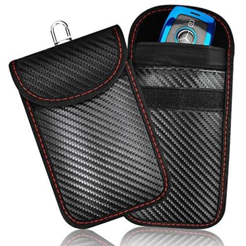 Upgraded Faraday Bag for Key Fob (2 Pack),Premium Faraday Key Fob Protector– Car RFID Signal Blocking, Car Security Protection Pouch, Anti-Theft Pouch, Anti-Hacking Case Blocker