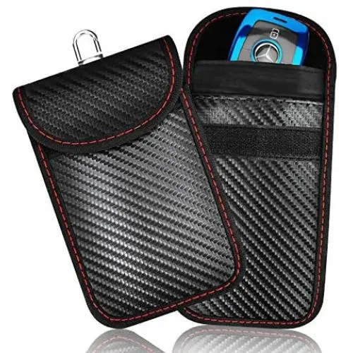 Upgraded Faraday Bag for Key Fob (2 Pack),Premium Faraday Key Fob Protector– Car RFID Signal Blocking, Car Security Protection Pouch, Anti-Theft Pouch, Anti-Hacking Case Blocker