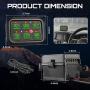 6 Gang Switch Panel Automatic Dimmable, OFFROADTOWN Universal Electronic Relay System Box Circuit Control On-Off LED Car Switch Pod Touch Switch Box for Truck Jeep Boat ATV UTV SUV Car