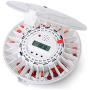 LiveFine Automatic Pill Dispenser, 28-Day Electronic Medication Organizer with Alarm Reminders, Flashing Light and Safety Lock - Dispenses Prescriptions Up to 6 Times Per Day - Clear Lid