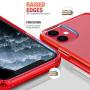 Mkeke Compatible with iPhone 11 Case, Clear Cover for 6.1 Inch Red