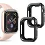Goton Compatible iWatch Apple Watch Edge Case 40mm SE/Series 6/5 / 4 [No Screen Protector], (2 Packs) Soft TPU Shockproof Edge Case Cover Bumper Protector (Black and Black, 40mm)