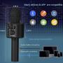 BONAOK Wireless Bluetooth Karaoke Microphone,3-in-1 Portable Handheld Karaoke Mic Speaker Machine Birthday Home Party for Android/iPhone/PC or All Smartphone (Q37 Black)