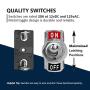 MGI SpeedWare 4 Gang Metal Toggle Switch Panel, Safety Flip Covers (Chrome)