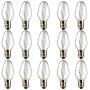 Scentsy Bulb, 15 Pack Light Bulbs for Plug-in Nightlight Warmer Wax Diffuser & Candle Warmers, E12 Candelabra Base Long Life Incandescent Bulbs, 120 Volt - Dimmable - Warm White - C7 Shape (15)