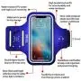 TRIBE Water Resistant Cell Phone Armband Case for iPhone 11, 11 Pro, 11 Pro Max, X, Xs, Xs Max, Xr, 8, 7, 6, Plus Sizes, Galaxy S10, S9, S8, S7, Plus Sizes and More! Adjustable Elastic Band & Key Slot