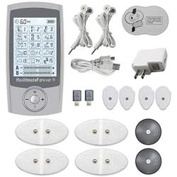 2nd Edition HealthmateForever Pro18AB Silver +2 Wireless Wi9 Kits,18 Modes Best Muscle Stimulator TENS Unit Machines Electronic Pulse Massagers for Lower Back Sciatica Hip Pain 2 Year Warranty