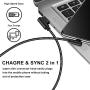 Right Angle iPhone Charger 5Pack 90 Degree Lightning Cable 3FT/6FT/10FT Long Nylon Braided iPhone Data Cable Wire Fast Charging Cord Compatible iPhone/iPad/iPod (Black White)
