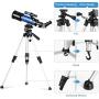 TELMU Telescope, 70mm Aperture 400mm AZ Mount Astronomical Refracting Telescope Adjustable(17.7In-35.4In) Portable Travel Telescopes with Backpack, Phone Adapter