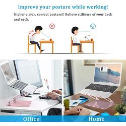 Boyata Laptop Stand, Adjustable Ergonomic Laptop Holder, Aluminium Alloy Notebook Stand Compatible for MacBook Pro/Air, Dell XPS, Lenovo, Samsung Laptops Up to 17 inches-Pink