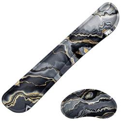 HAOCOO Ergonomic Keyboard Wrist Rest Pad and Mouse Pad Wrist Support Set with Non-Slip Backing Memory Form-Filled, Easy-Typing and Pain Relief for Gaming Office Computer Laptop(Black Gary Mix Marble)