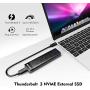WAVLINK Thunderbolt 3 SSD Enclosure, Thunderbolt 3 to PCIE NVMe M.2 Portable External SSD Enclosure with Heat Sink, Thunderbolt 3 Cable Included (SSD Not Included)