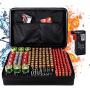 Fireproof Battery Organizer Storage Box Fireproof Waterproof Explosionproof Safe Carrying Case Bag Hard Holder, Holds 200+ Batteries AA AAA C D 9V, with Battery Tester BT-168 (Not Includes Batteries)