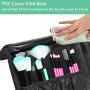 Holographic Makeup Case, BuyAgain Waterproof Cute Travel Cosmetic Case Organizer With Adjustable Dividers for Women, Pink