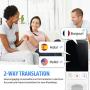 Language Translator Device Portable Voice Translator Support WiFi/Hotspot/Offline Smart Translator Device Two Way Real Time 2.4 Inch Touch Screen 138 Languages (White)