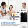 Language Translator Device Portable Voice Translator Support WiFi/Hotspot/Offline Smart Translator Device Two Way Real Time 2.4 Inch Touch Screen 138 Languages (White)