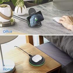 Yootech Wireless Charger,[2 Pack] Qi-Certified 10W Max Wireless Charging Pad Stand Bundle,Compatible with iPhone 12/12 Pro/SE 2020/11 Pro Max,Galaxy S21/S20/Note 10, AirPods Pro(No AC Adapter)