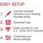 Doorbell Video Ring Security Camera by RCA New and Improved - with Mobile Doorbell Ring, 3MP HD Video, Live Stream, No Recording Storage Fees, Night Vision and Motion Detection