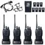 TIDRADIO TD-V2 Walkie Talkies for Adults Two Way Radios VOX 16CH Rechargeable Long Range 2 Way Radio with Air Acoustic Earpiece 4 Pack