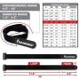 Velour Cinch Straps 1'' x 15'' - 10 Pack, Soft Touch Microfiber Reusable Hook and Loop - Plus 2 Free Bonus Reusable Cable Ties