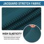 Office Chair Cover Computer Chair Universal Boss Chair Cover Rotating Swivel Chair Cover High Stretch Spandex Jacquard Fabric Removable Washable Anti-dust Chair Cover Protectors, Large, Deep Teal