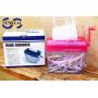 Mini Hand Shredder SENREAL Portable Paper Shredder A6 Manual Shredder Documents Paper Cutting Tool Home Office Desktop Stationery-Pink