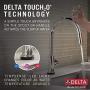 Delta Faucet Trinsic Single-Handle Touch Kitchen Sink Faucet with Pull Down Sprayer, Touch2O Technology and Magnetic Docking Spray Head, Chrome 9159T-DST
