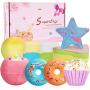 Supertrip Bath Bombs Gift Set - 9 Organic & Natural Handmade Bubble Fizzies Spa Bomb,Shea Cocoa Butter Moisturize,Perfect Birthday Valentines Mothers Day Christmas Gift idea for Women or Kids