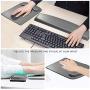 PU Leather Mouse Pads Wrist Rest Support and Keyboard Wrist Rest Pad Set for Laptop Computer Mac,Ergonomic Memory Foam,Non-Slip Base Mouse pad,Easy Typing and Relieve Wrist Pain(Gray)