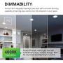 Sunco Lighting 12 Pack 6 Inch Slim LED Downlight, Integrated Junction Box, 14W=100W, 850 LM, Dimmable, 4000K Cool White, Recessed Jbox Fixture, IC Rated, Retrofit Installation - ETL & Energy Star