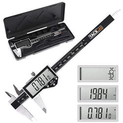 TACKLIFE Digital Vernier Caliper 6 inch Measuring Tool, IP54 Waterproof Stainless Steel Electronic Caliper with large LCD screen,Inch/MM/Fraction for Home use and Professional Measurement- DC04
