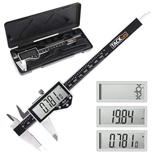 TACKLIFE Digital Vernier Caliper 6 inch Measuring Tool, IP54 Waterproof Stainless Steel Electronic Caliper with large LCD screen,Inch/MM/Fraction for Home use and Professional Measurement- DC04