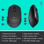 Logitech MK345 Wireless Combo Full-Sized Keyboard with Palm Rest and Comfortable Right-Handed Mouse - Black