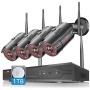 [Expandable 8CH+1TB HDD] ANRAN Wireless Home Security Camera System, 1080P 8 Channel NVR Surveillance System with 4pcs 2K Indoor Outdoor WiFi Security IP Camera,Night Vision, Motion Alert,Remote View