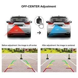 PARKVISION Smart Reverse Backup Camera,One-Key to Reverse/Shift Image Horizontally&Vertically,Mounting at Off-Center Position Allowed,4 Parking Lines Settable,5 Levels Brightness Adjustment,12V-24V