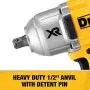 DEWALT 20V MAX XR Impact Wrench Kit, Brushless, High Torque, Detent Pin Anvil, 1/2-Inch (DCF899M1) DEWALT 20V MAX XR Impact Wrench Kit, Brushless, High Torque, Detent Pin Anvil, 1/2-Inch (DCF899M1)