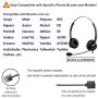 Oppetec Telephone Heaset RJ9 Plug Office Headset with Noise Cancelling Microphone Work for IP Phones Avaya Polycom NEC etc