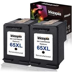 Inktopia Remanufactured Ink Cartridge Replacement for HP 65 XL 65XL High Yield N9K04AN (2 Black) Compatible for HP DeskJet 3755 2655 3758 3720 3721 3730 3732 3752 All-in-one Printer